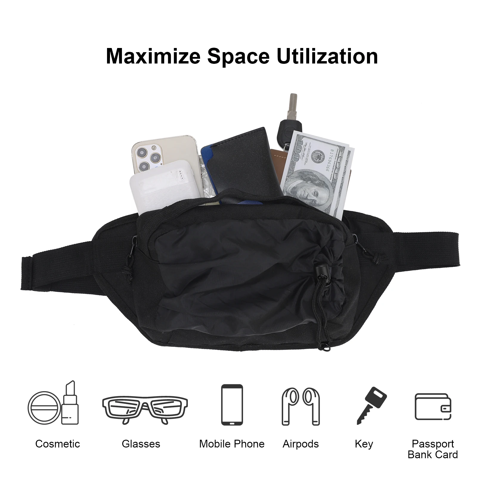 SUN EIGHT The Price Of Man Bag Kangaroo Man Nylon 30cm Solid Nylon Unisex Casual Waist Packs Kangaroos For Women 8590