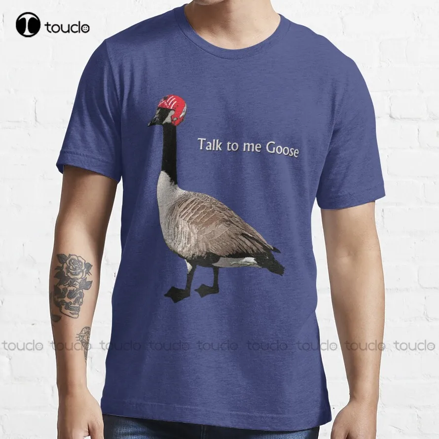 

Хлопковая футболка Talk To Me с гусиным топом, пистолетом, авером, хлопковые рубашки для женщин и мужчин, уличная простая винтажная Повседневная...
