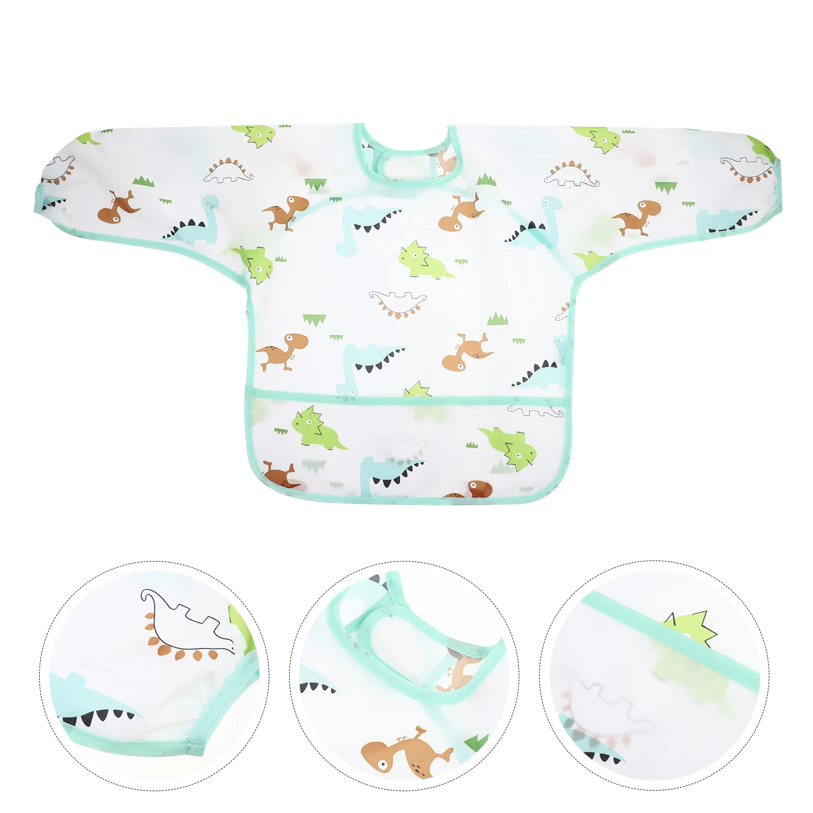 

Baby Eating Smock Apron Bib Toddler Bibs Sleeved Infant Kid Cartoon Aprons Painting Clothing Water Proof Kids Meal Waterproof