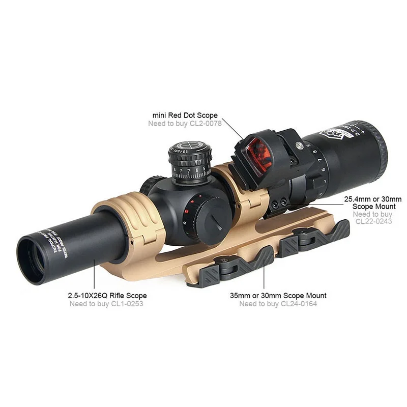 

Canis Latrans Tactical rifle Scopes optical sight rifle scope mini red dot sight airsoft accessories GZ1-0345