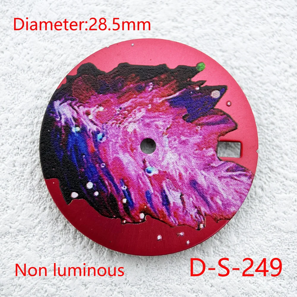 28.5mm Green /BlueLuminous Dial  SKX007/009 Watches Accessories for NH35/NH36 Automatic Movement With S Logo Customizable Dial