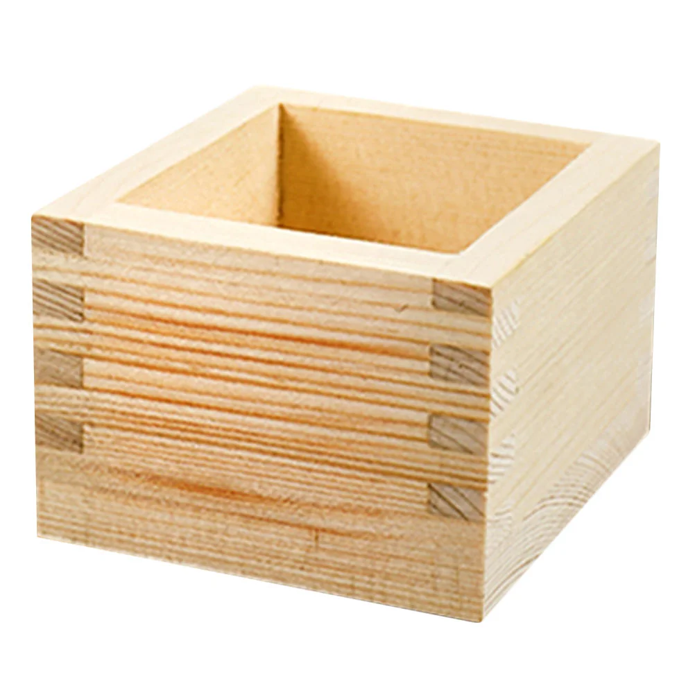 

Sake Cup Box Japanese Masu Wooden Traditional Cups Tea Hinoki Saki Chinese Container Wood Glasses Decanter Bottle Storage Mug