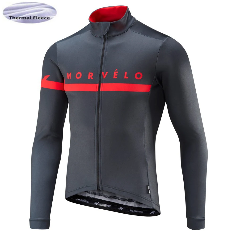 

2022 Morvelo Winter Thermal Fleece Men Bicycle Long Sleeve Cycling Jersey Clothing Pro Team Outdoor Mountain Road Bike Triathlon
