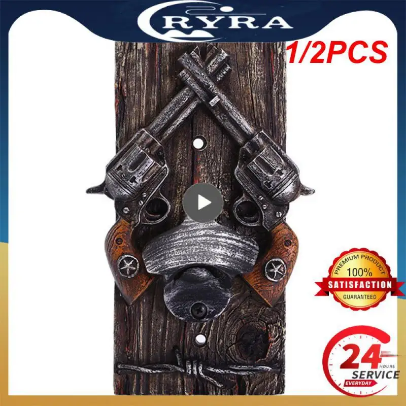 

1/2PCS Creative Bottle Opener Resin Wall Decoration Hand Painted Crafts Ornament for Home Living Room Bedroom