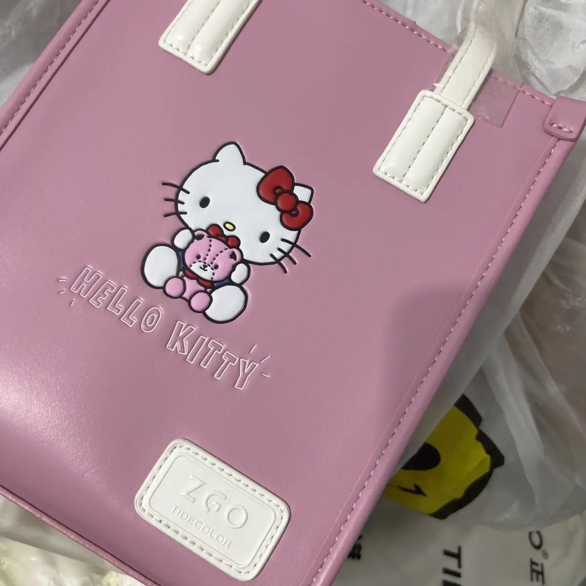 Sanrio Kuromi Hello Kitty Cinnamoroll сумка через плечо My Melody портативная кожаная на одно для