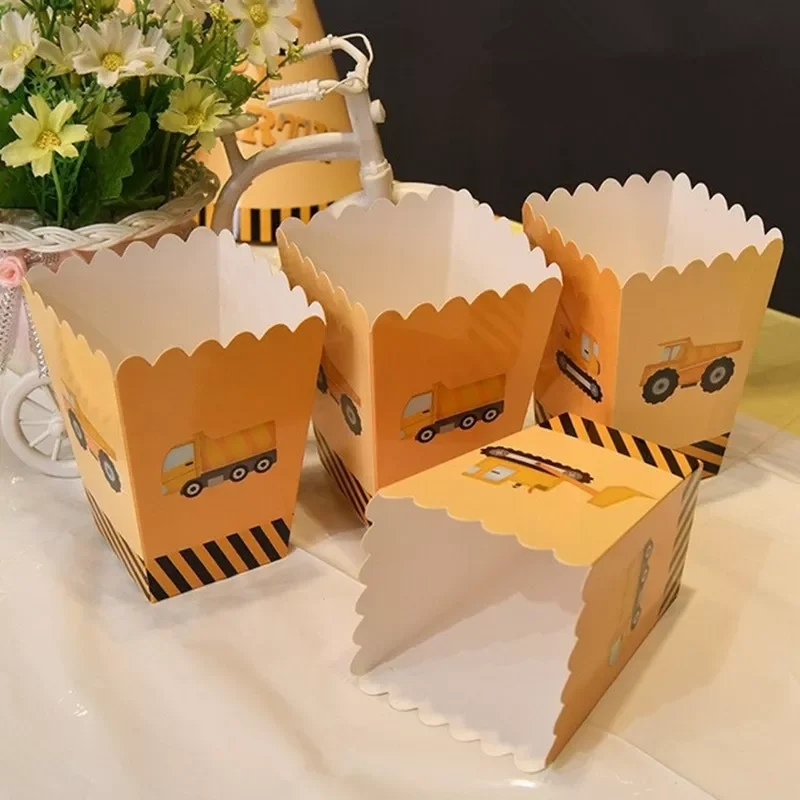 

Tractor Paper Popcorn Box Gift Box Baby Shower Supplies Candy Cookies Bags 1st Kids Birthday Party Decorations