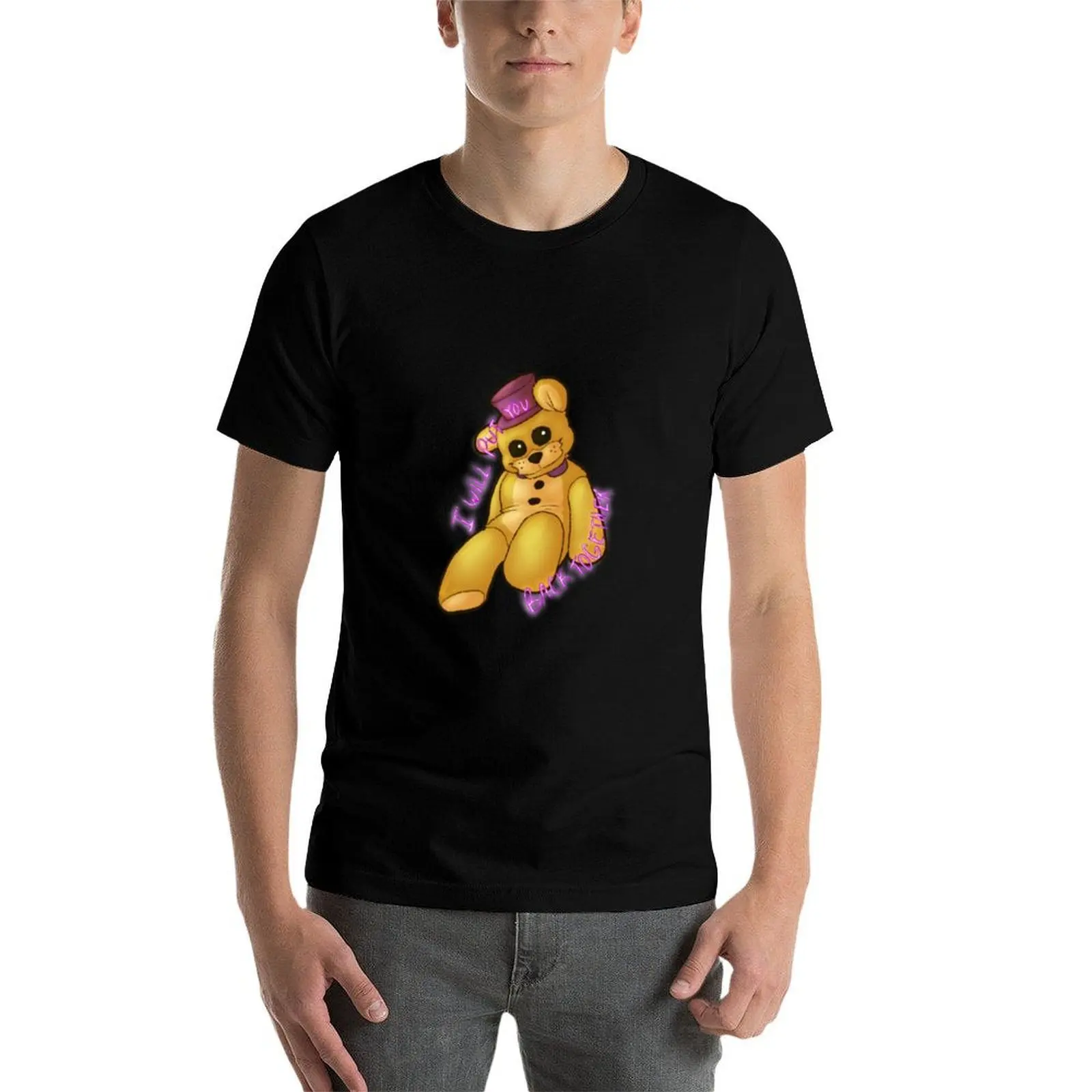 Фото Плюшевая футболка Fredbear, праздничная футболка для мужчин №3