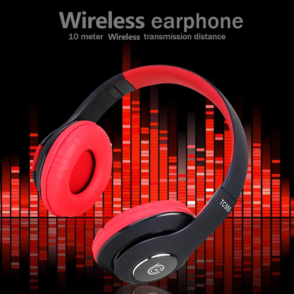 

Tc555 Wireless Headset Bluetooth-compatible Headset Foldable Adjustable Headset With Microphone, Suitable For Pc Mobile Mp3