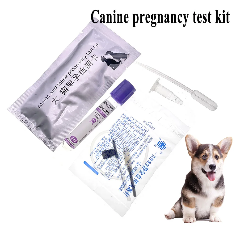 

2Pcs Canine Feline Early Pregnancy Test Strips Kit Blood Serum Method For Pet Dog And Cat Bulldog Golden Retriever Husky Corgi