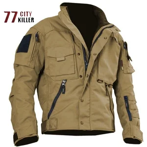 Spring and Autumn New Military Tactical Men's Jacket Multi-pocket Zipper Jacket Men's Outdoor Sports in Pakistan