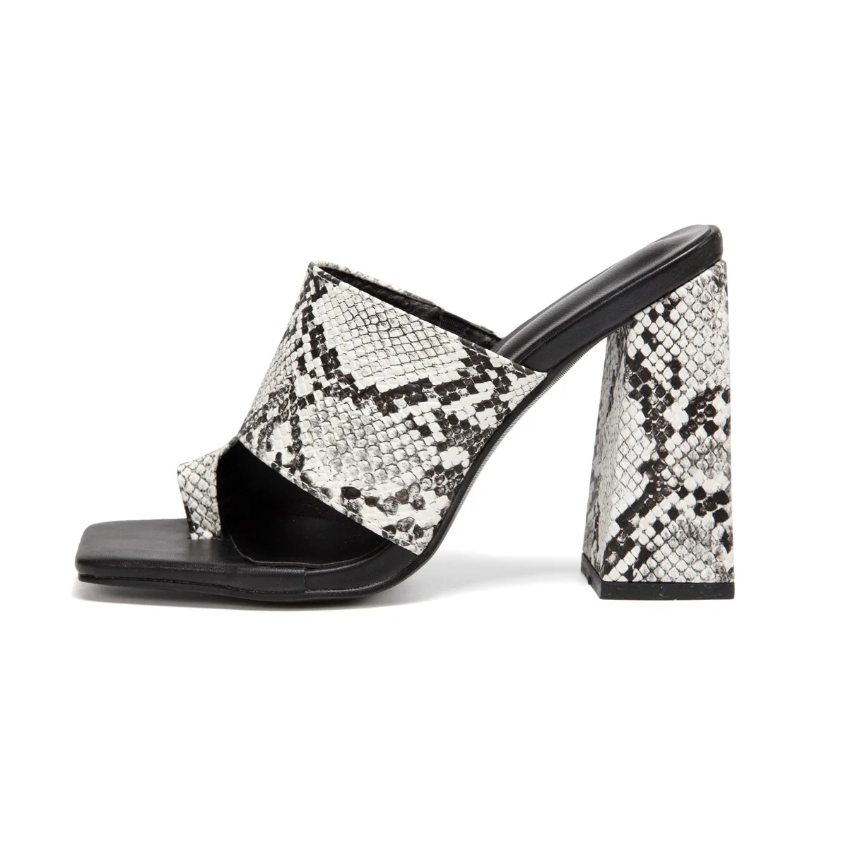 

Women's shoes 2020 Summer style Snakeskin style Thick with European style high heel shoes women's shoes fashion high heels