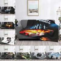 fast and furious multifunctional warm flannel blanket bed sofa personalized super soft thermal bedspread
