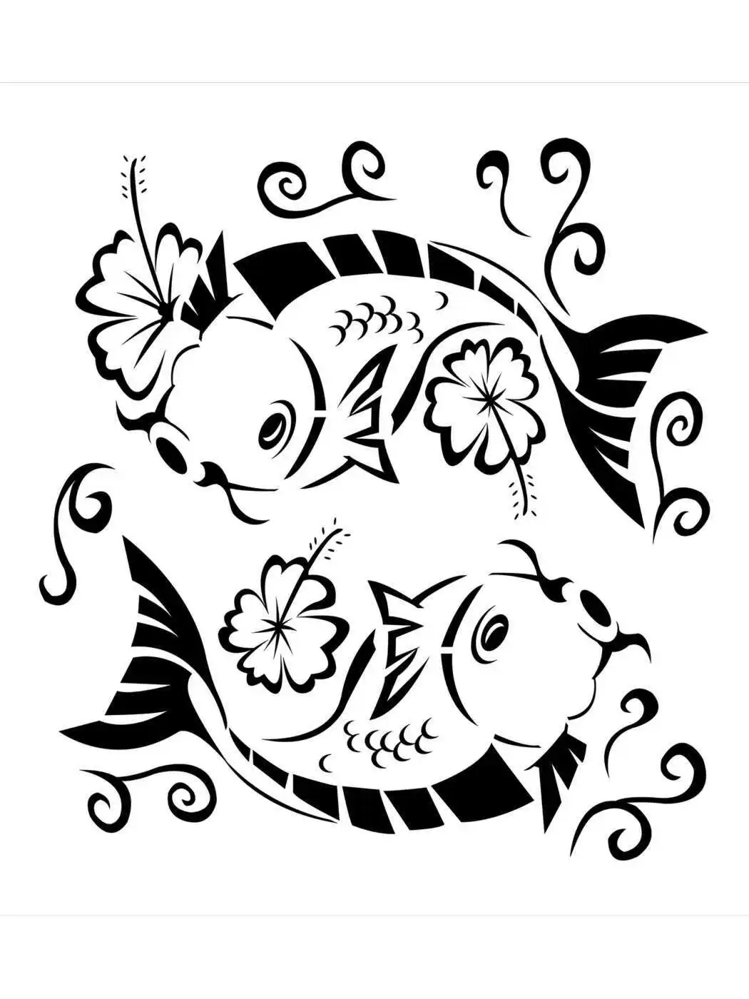 Set of napkins &quotJapanese fish" for table setting | 32x46 cm 4 things. Joyarty decor home textile Dinner Towel Serving Party Non-slip Coaster