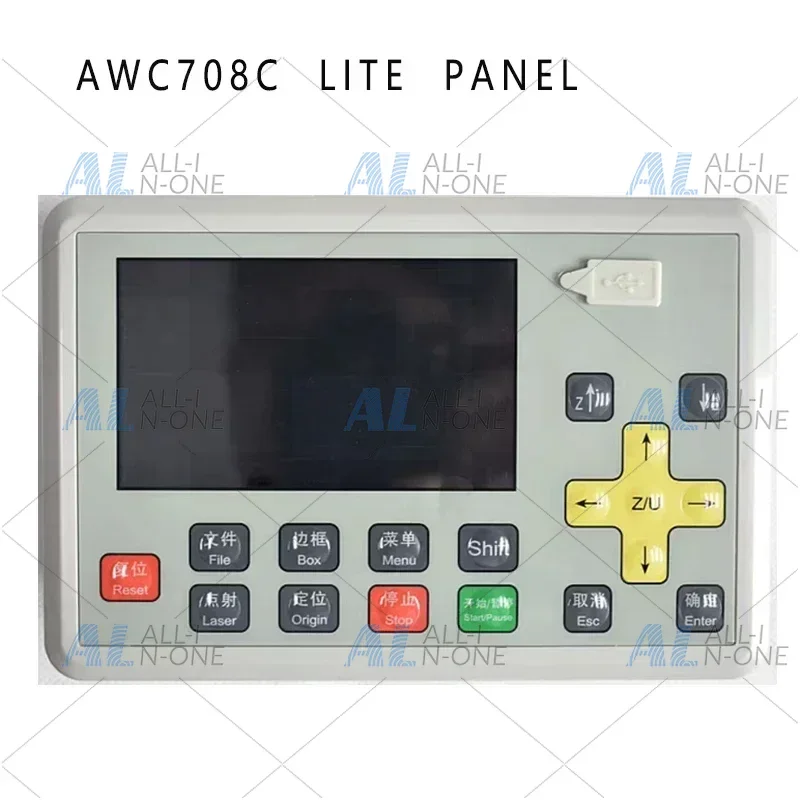 Фото Оригинальный контроллер лазерного станка AWC708C, панель управления AWC708C Lite с ЖК-дисплеем. ББ №1