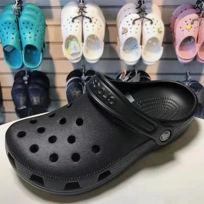 

2022 crocse summer slippers women's sandals beach flat slippers couple sandals thick bottom indoor shoes casual shoes