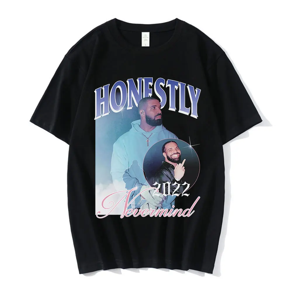 

Rapper Drake 2022 New Music Album Honestly Nevermind Graphics T-shirt Men's Women's Fashion T Shirt Casual Male Hip Hop T-Shirts