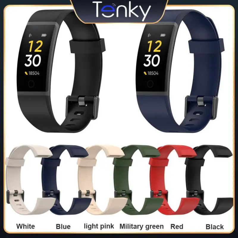 

For Realme Band Replacement Wriststrap For Realme Watch Silicone Watchband Smartband Accessories Wristband Smart Bracelet