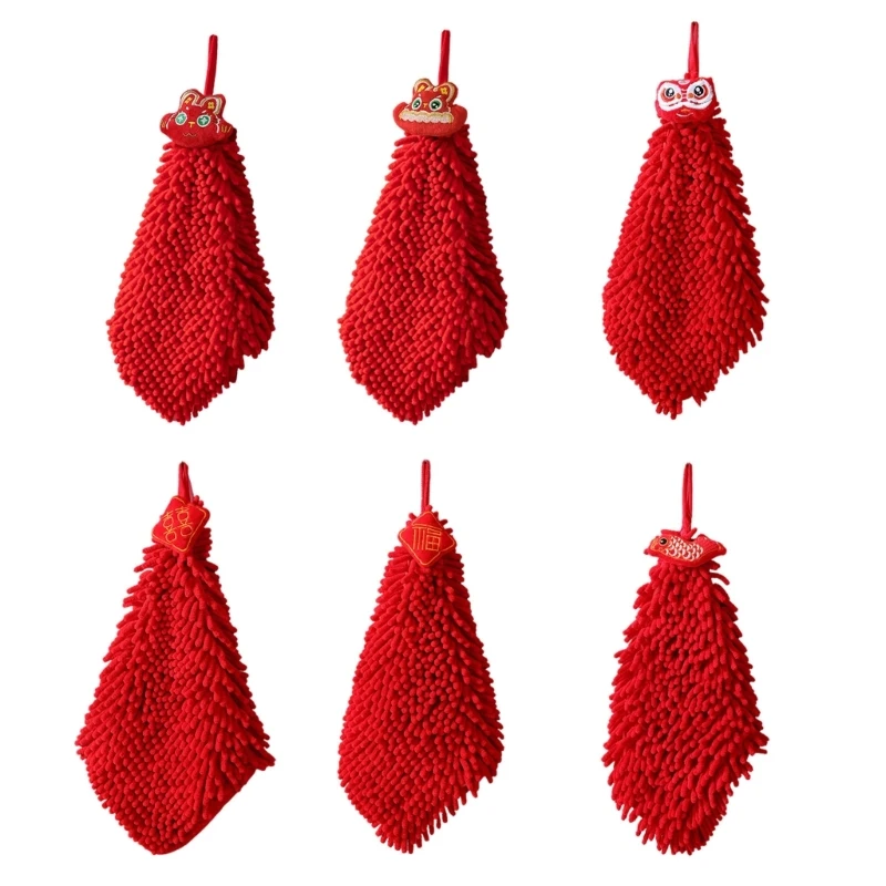 

Red Hands Towel Wipe Cloth Chenille Cleaning Cloth Super Absorbent Eco-Friendly