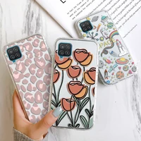 floral case for samsung galaxy a52s 5g cover a12 a52 a51 a21s a30s a31 a32 a50 a50s a71 a72 silicone animal leopard print funda