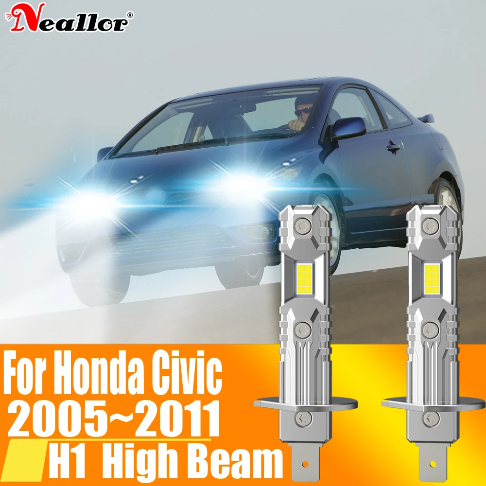 2 шт. Автомобильные светодиодные лампы H1 12 В 55 Вт для Honda Civic 2005-2011