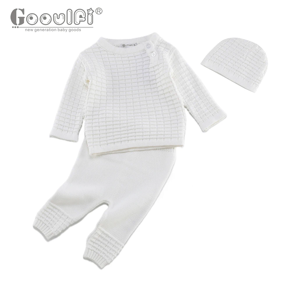Spring Baby Boy Clothes Set Knitting Cardigan Unisex Infant Sweater Sets Newborn Long Sleeve Solid Cotton Pants Fashion New 2022 |