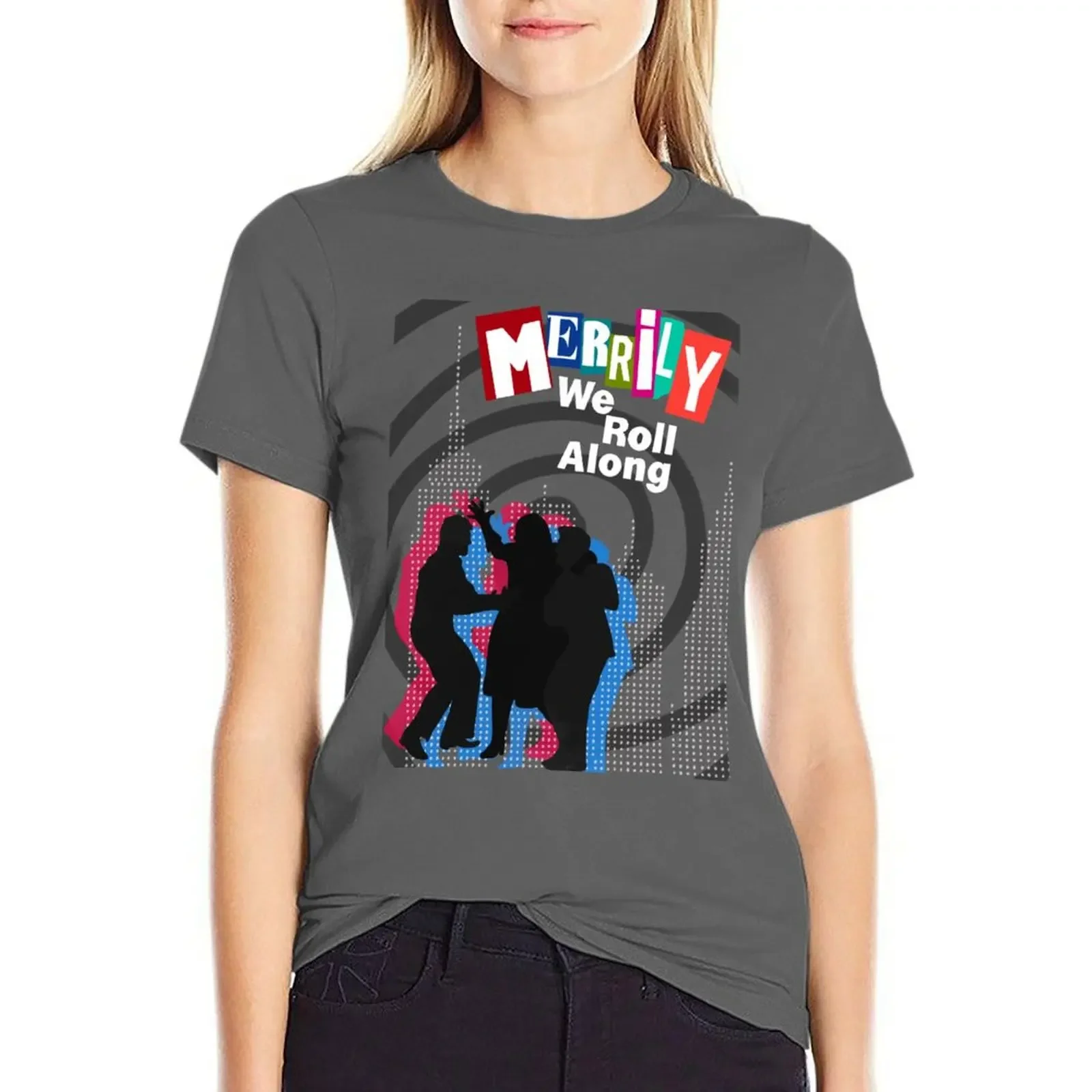 Merrily We Roll Along - футболка NYC одежда в стиле хиппи корейская модная женская