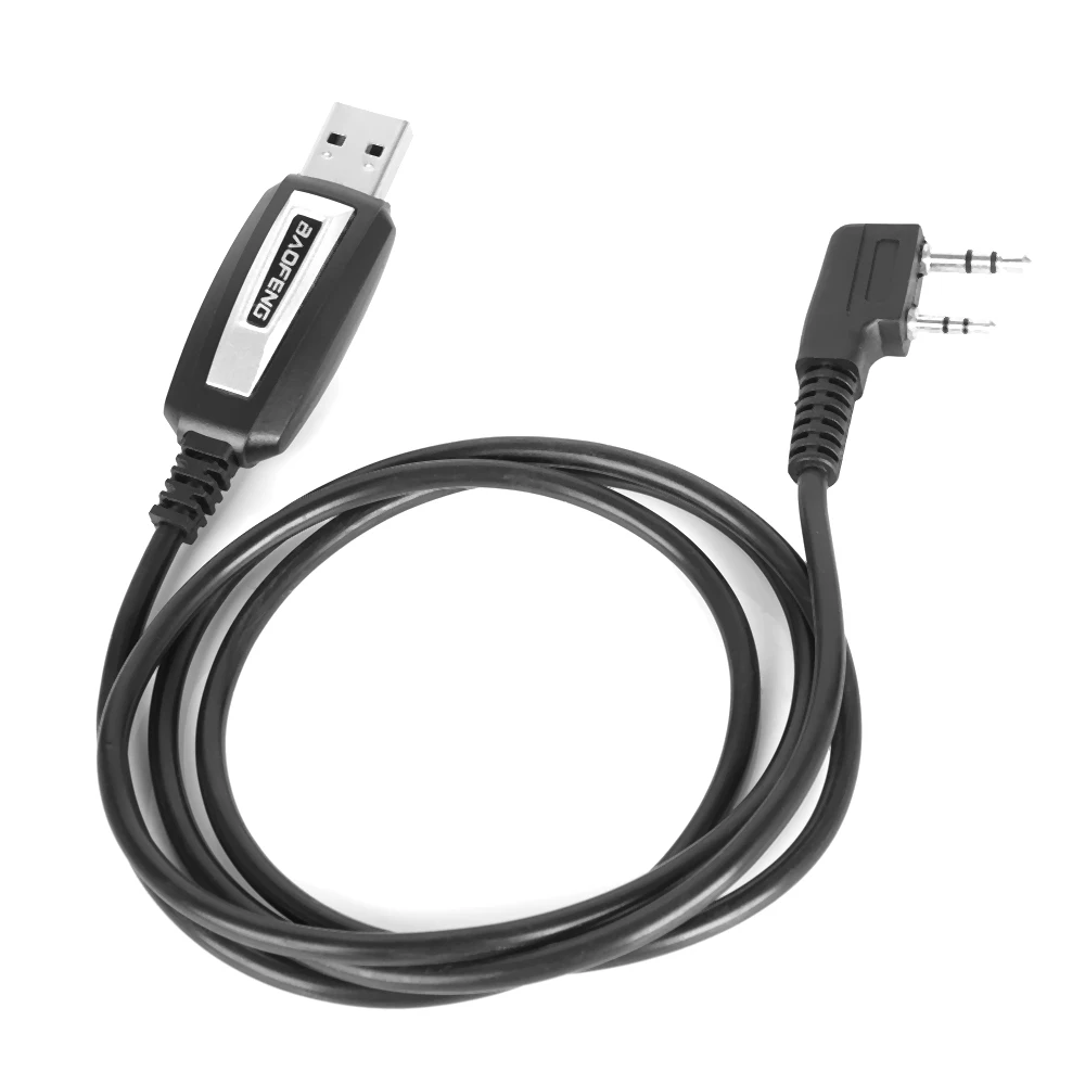 BAOFENG 2 Pins Plug USB Programming Cable for Walkie Talkie for UV-5R serise BF-888S Kenwood wouxun Walkie Talkie Accessories CD