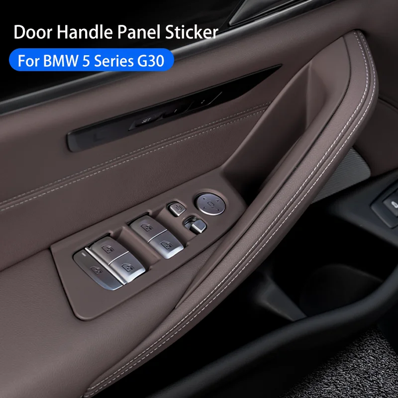 Защитные наклейки на подлокотники автомобильной двери для BMW 5 Series G30 2018-2023 LHD
