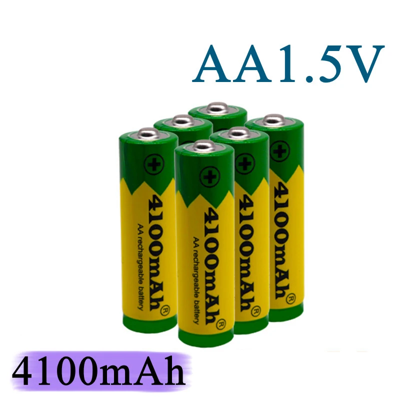 

2022 Brand AA Rechargeable Battery 4100mah 1.5V New Alkaline Rechargeable Batery for Led Light Toy Mp3