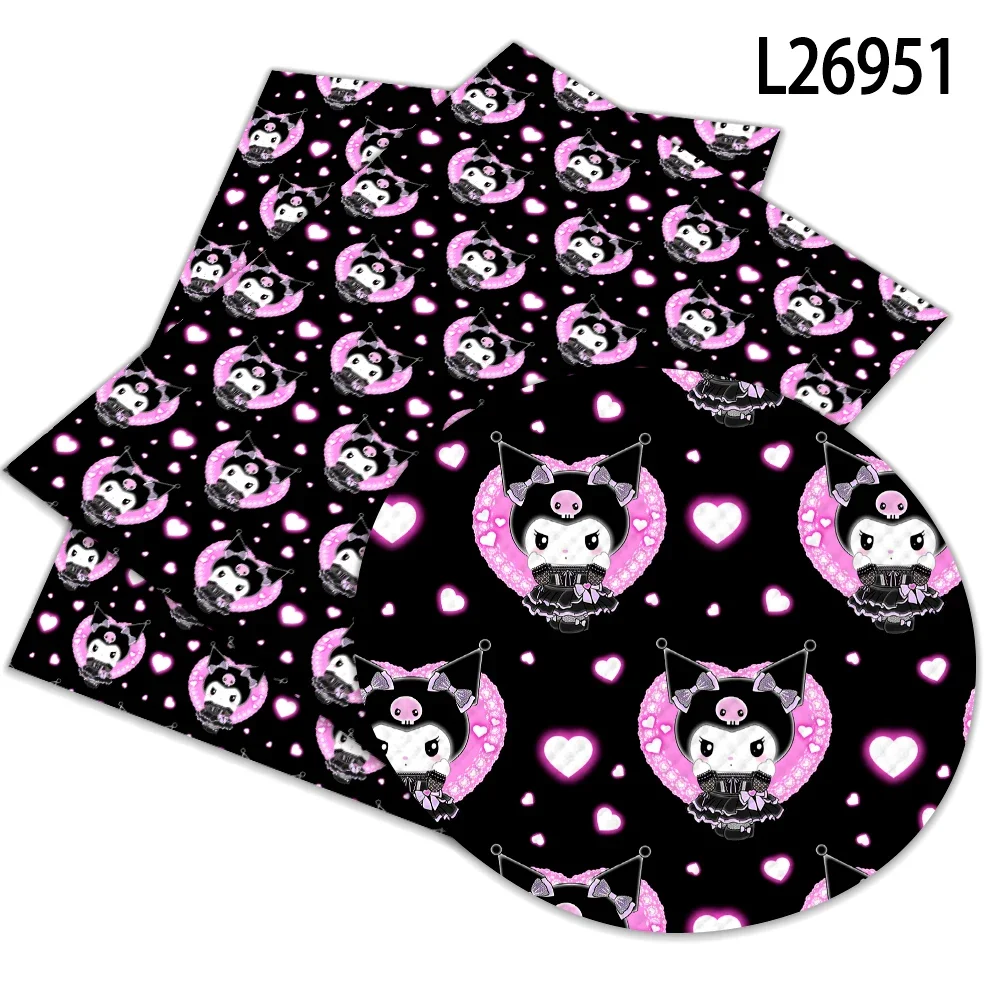 Японский мультфильм Sanrio Kuromi узор искусственная кожа крест для DIY ювелирные