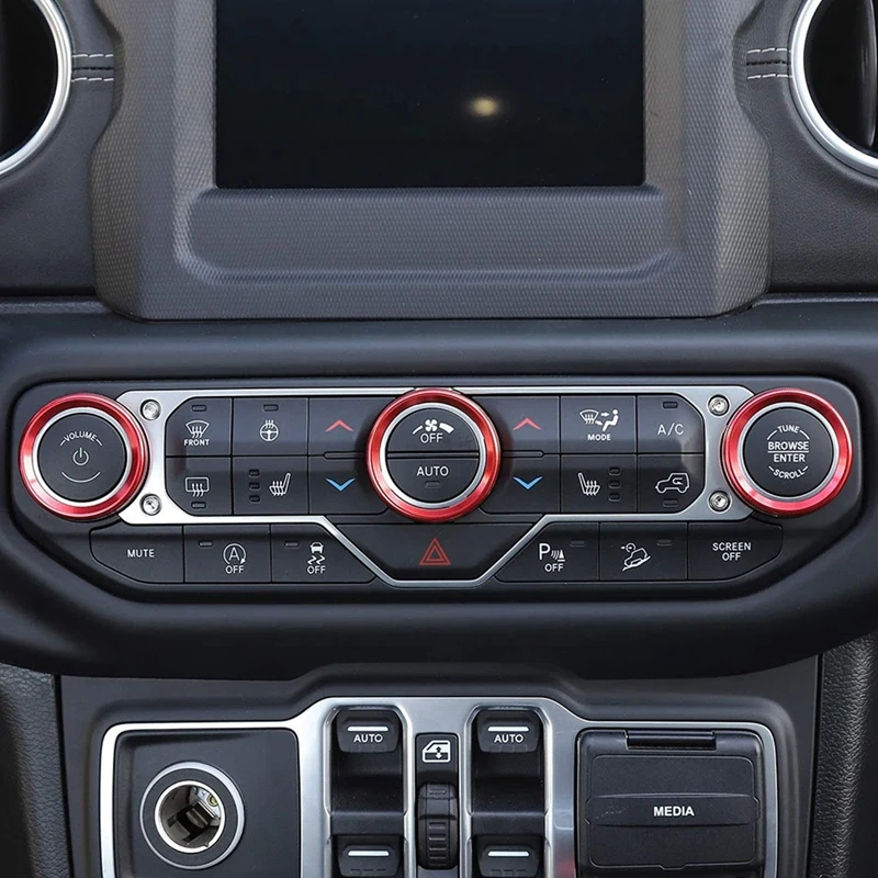 Крышка ручки переключателя кондиционера для 2018-2021 Jeep Wrangler JL JLU &amp Gladiator JT