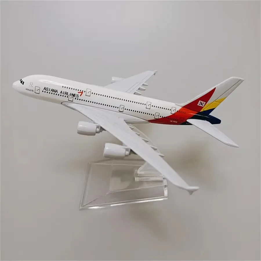 Металлическая копия самолета в масштабе 1:400 16 см корейский самолет Air Asiana A380 литая