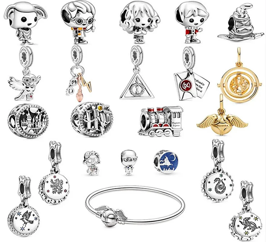 

HOT Sale 925 Sterling Silver Gifts Harrys Series Charms Beads Fit Original Pandora Bracelet Bangle Making Fashion Jewelry beads