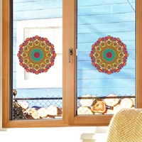creative mandala flower wall sticker art mural for home decor living room bedroom glass windows removable sticker pvc paper 2022