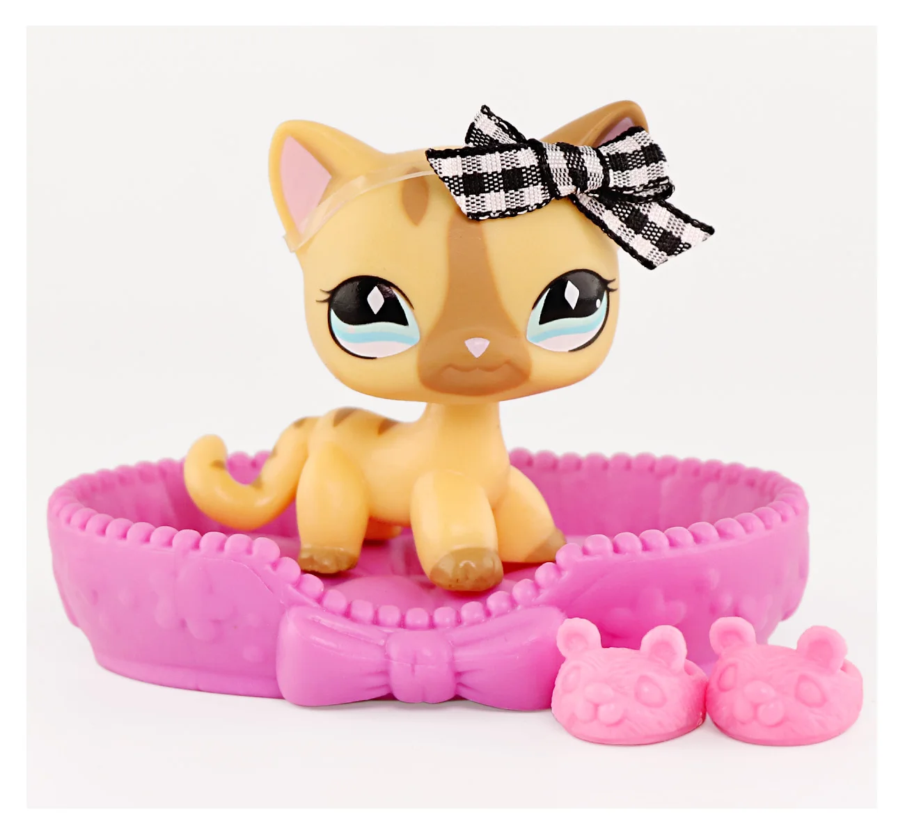 Фото LPS Minilpsshop Игрушка с качающейся головой Короткошерстная кошка с аксессуарами Кошачья комната Детский подарок для мальчика и девочки Котенок в кошачьем доме №1