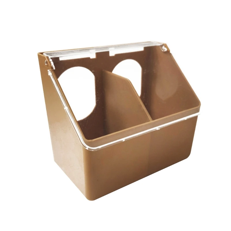 

Plastic Hanging Feeders for Parakeet Pigeon Water Cups Feed Trays with 2 Holes Waterproof Poultry Feeding Supplies Drop Shipping
