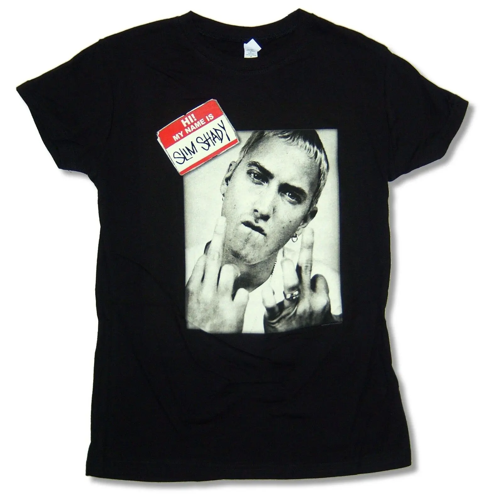 

Eminem Fingers Girls Juniors Black T Shirt New