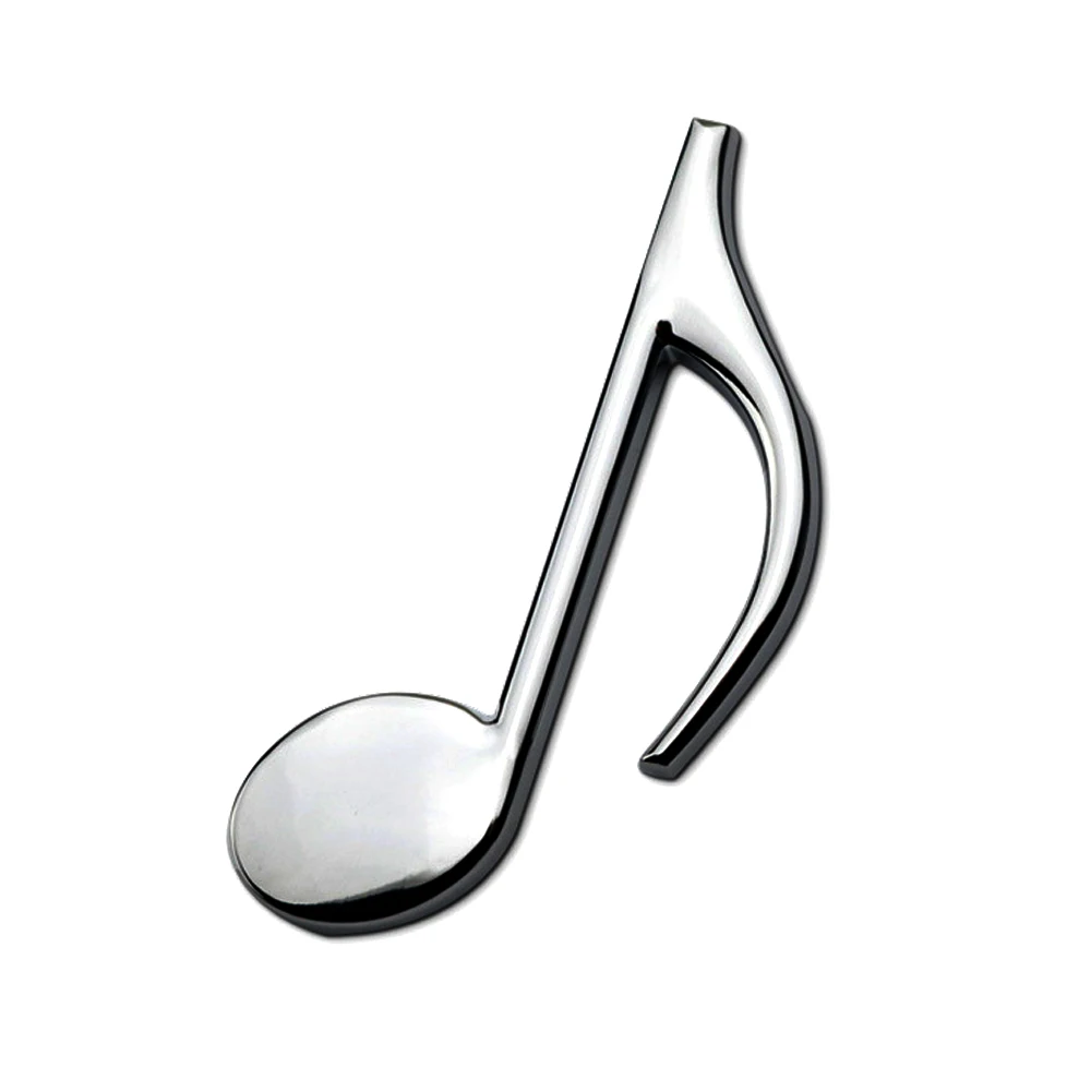 

1 шт. персонализированные 3D наклейки для автомобиля, металлические музыкальные ноты, автомобильные наклейки, декоративные наклейки для значков, универсальные для большинства автомобилей