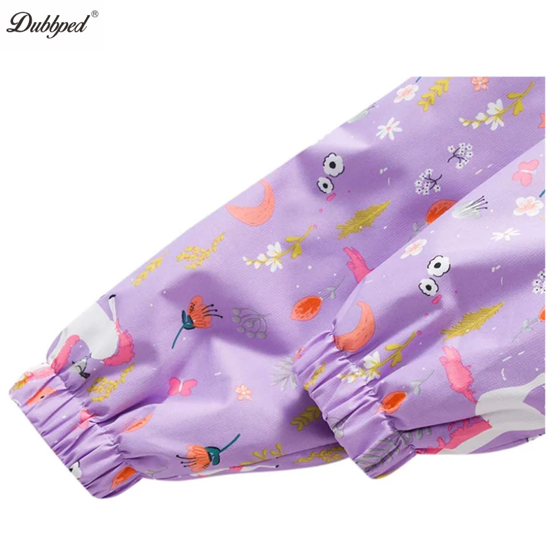 Куртка для девочек Dubbped Flisoid спортивная непромокаемая одежда с принтом единорога