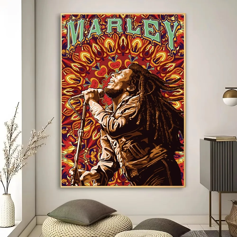 Плакат В Стиле Регги С Изображением Боба Марли Информацион Adobe Необычная