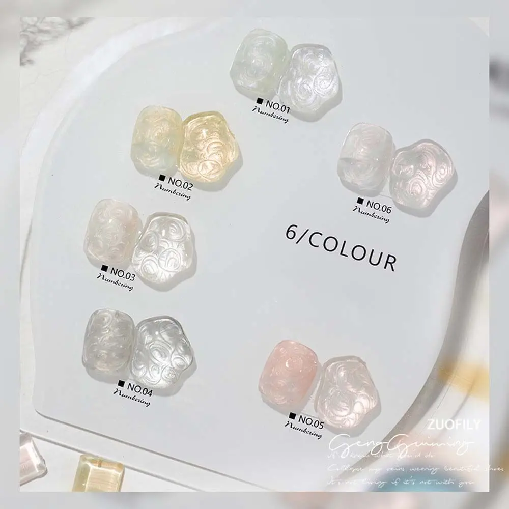 Гель-лак для ногтей полуперманентный фотолак 5 мл жемчужная оболочка дизайн