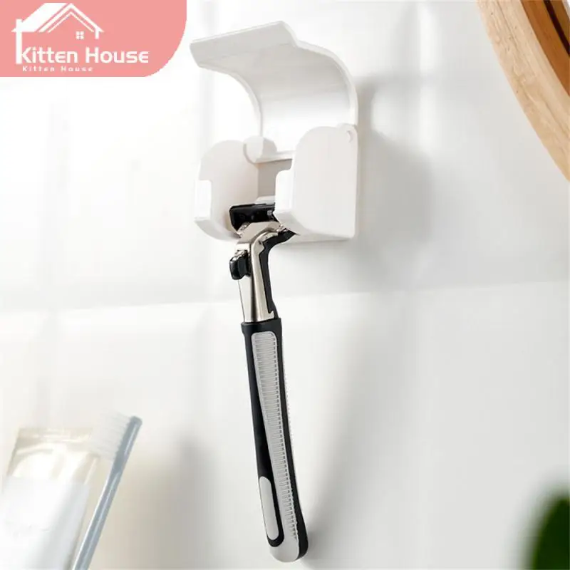 

Pasted Fixed Brush Blade Holder Convenient Storage Men Shaving Shaver Shelf Dust-proof Protective Cover Free Punch Saving Space