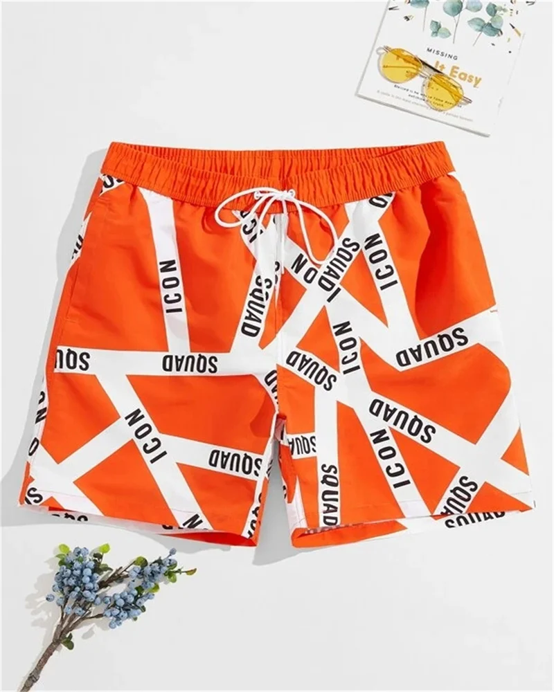Shorts Swimming Trunks for Men Summer New 3D end Printed Quick Dry Beach Swimming Shorts Men's Clothing Streetwear