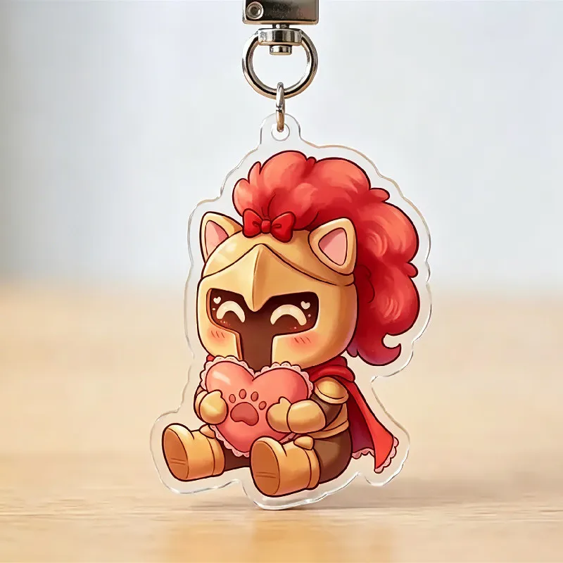 Фото Брелок ARG - Акриловые подвески Avery & D3rlord3 Chibi - Пиксельный арт-кулон ручной работы - Милый зеленый и красный брелок-талисман для рюкзака №4