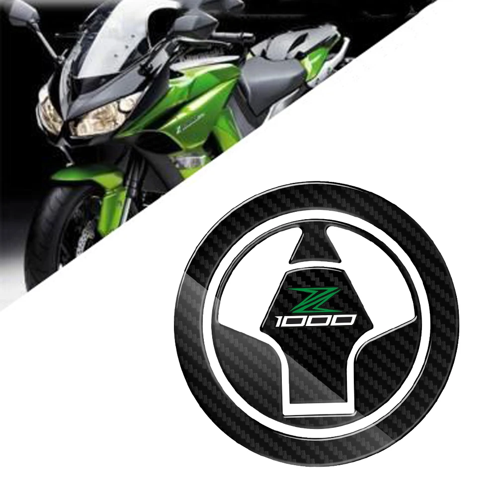 

Motorcycle Fuel Cap Protector Carbon Look 3D Decals For Kawasaki Z1000 2007 2008 2009 2010 2011 2012 2013 Fuel tank cap sticker