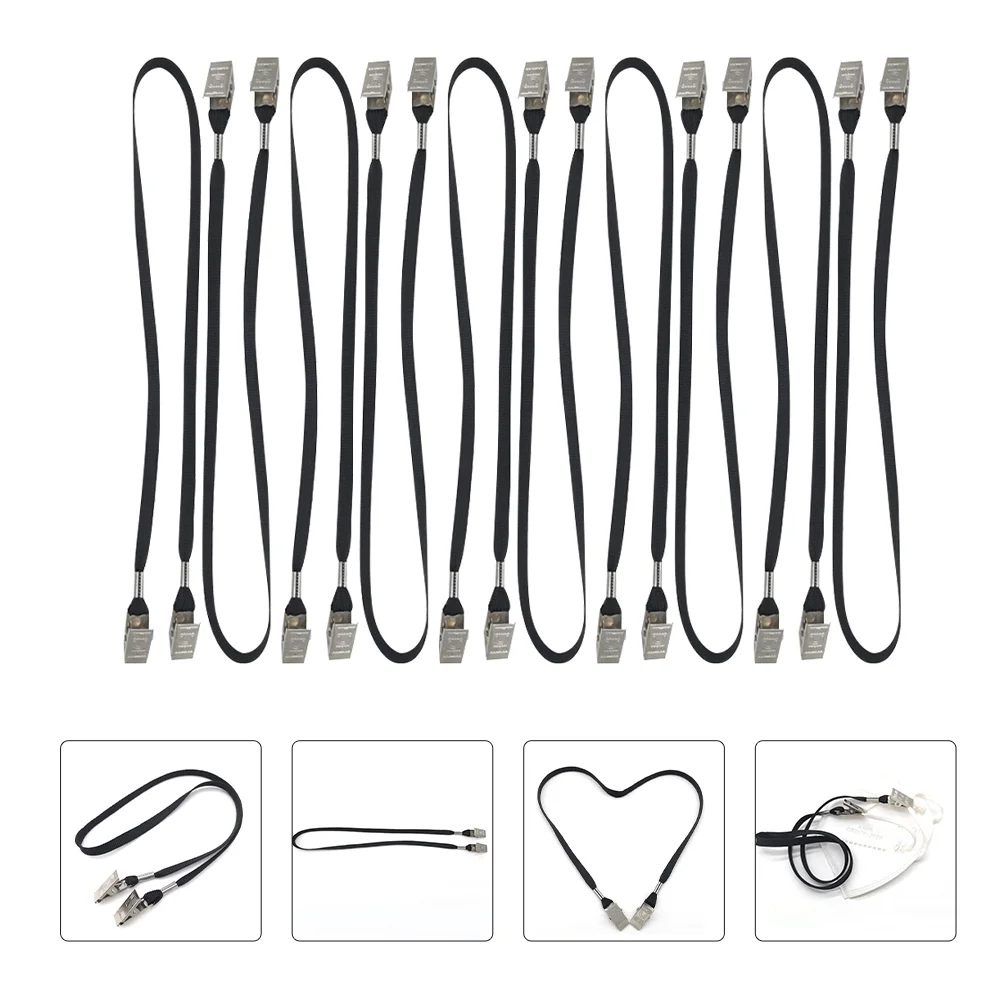 

10pcs Napkin Clips Bib Chain Holders Napkin Lanyard Clip Eyeglass Lanyard Strap Chains Covering Lanyard for and Elderly