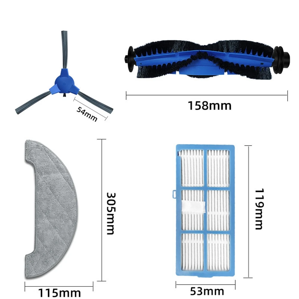 

For Ultenic D5 Series D5S / D5S Pro / D5S Pro+ Robot Vacuum Replacement Spare Parts Main Side Brush Hepa Filter Mop Rag