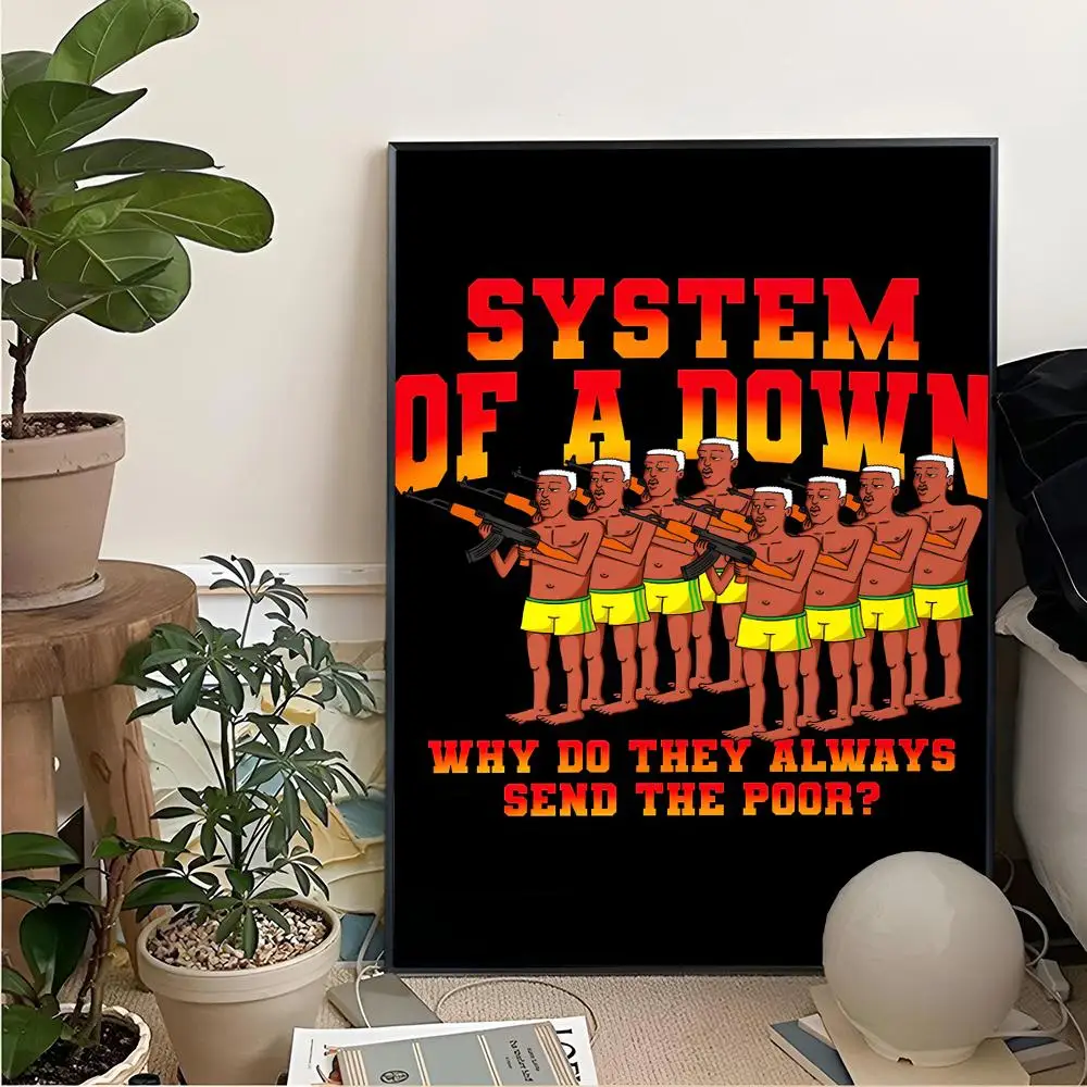 Фото Каллиграфический рисунок группы Heavy Metal Band System Of A Down для художественной печати, декоративная живопись, постер для кинотеатров, декор для дома и стен №5