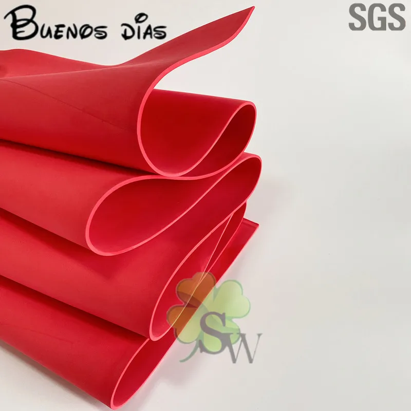 

BUENOS DIAS High Density No Hole Red 2mm Thickness Eva Foam Sheet,Cosplay Children's School Handmade Material,Size 50cm*200cm