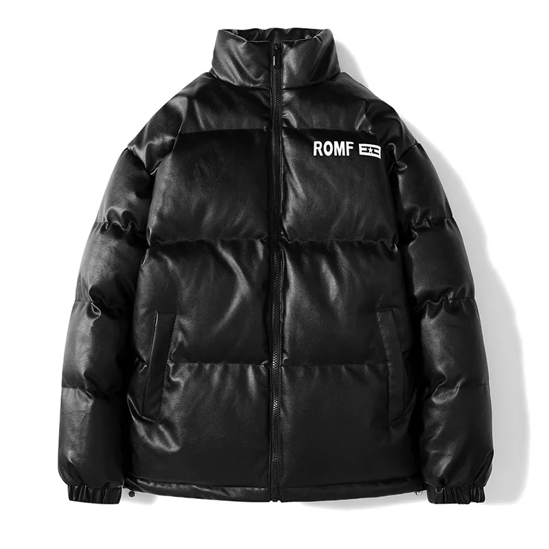 Winter American Retro Letters Stick Cloth Embroidery Stand Collar Warm and Cold Loose Casual Cotton Clothing New Coat Wholesale